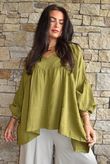 Suri Cushion Cotton Artist Smock Olive